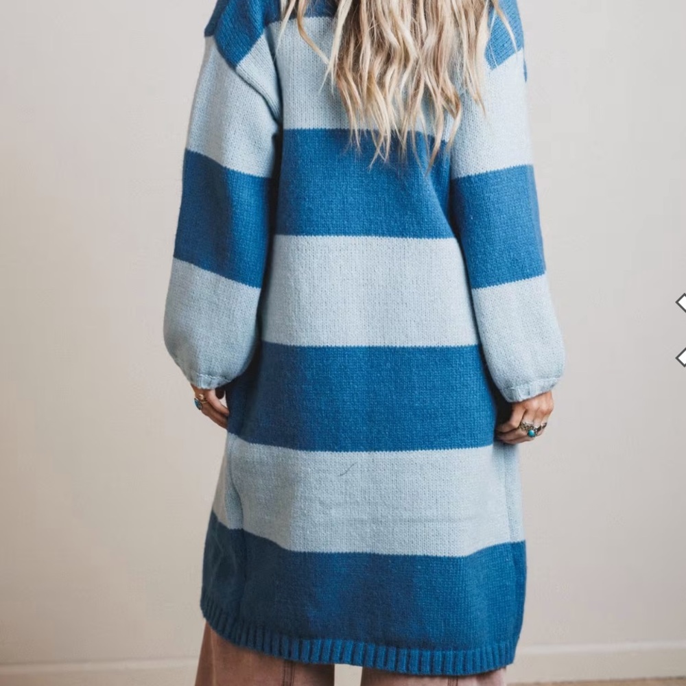 Late Afternoon Striped Cardigan (sold by Three Bird Nest) - Picture 2 of 5